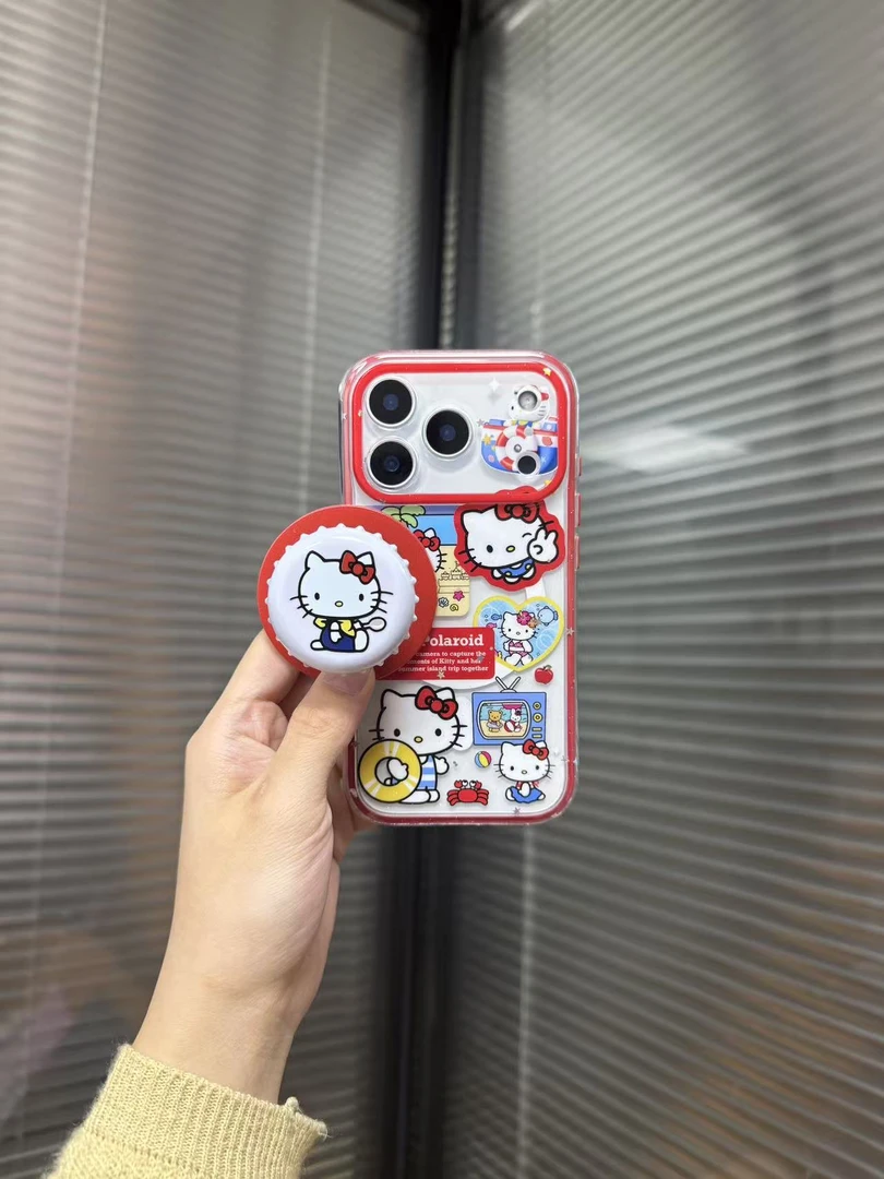 红色细闪瓶盖ktimd二合一磁吸手机壳一套适用于苹果17Promax