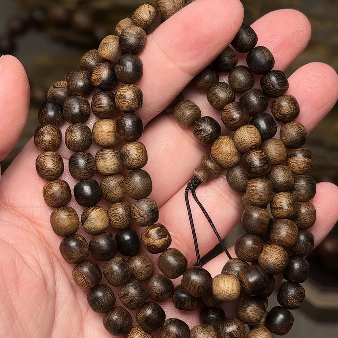 沉香手串越南芽庄黄棋楠瘤疤07×108