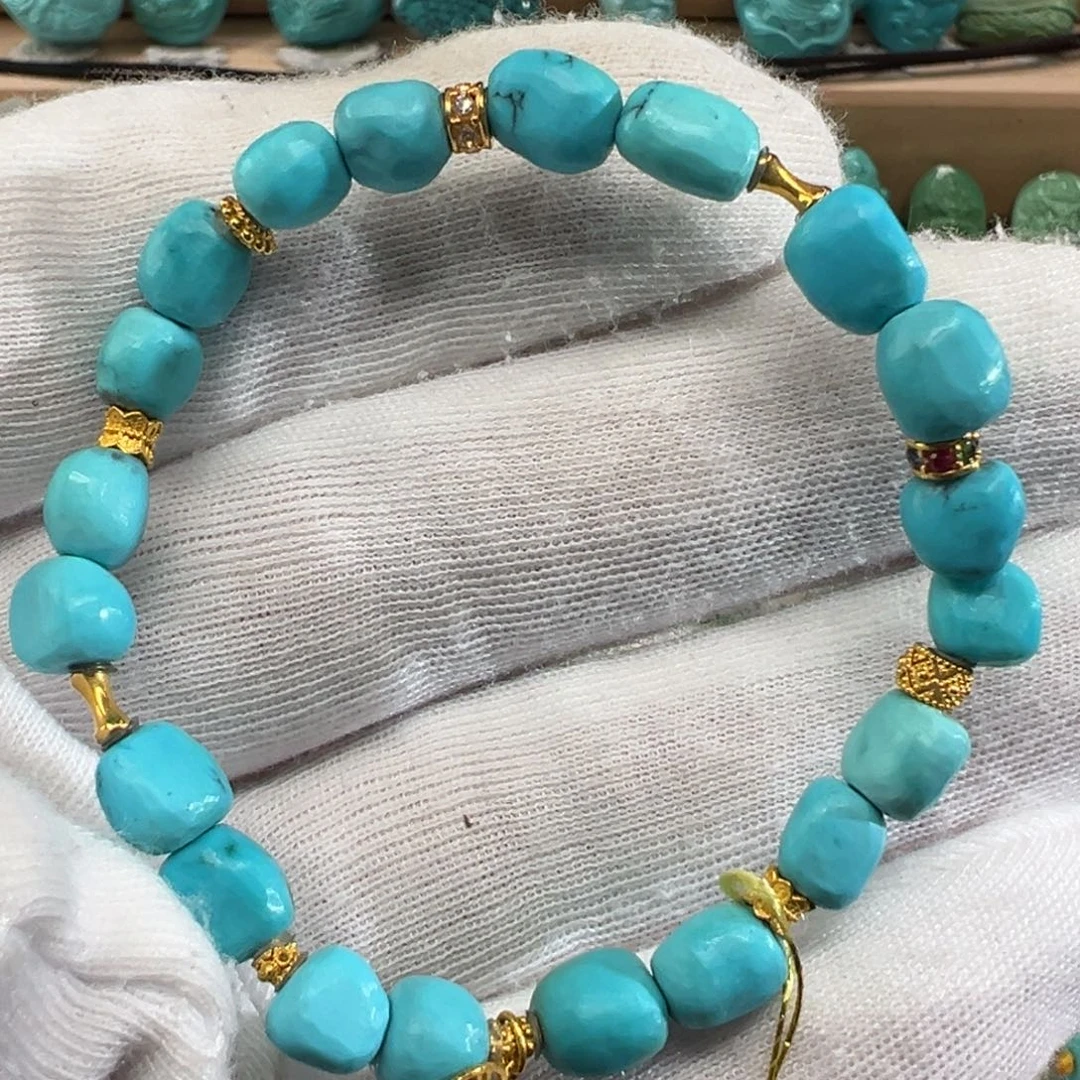 绿松石糖豆手串未镶嵌