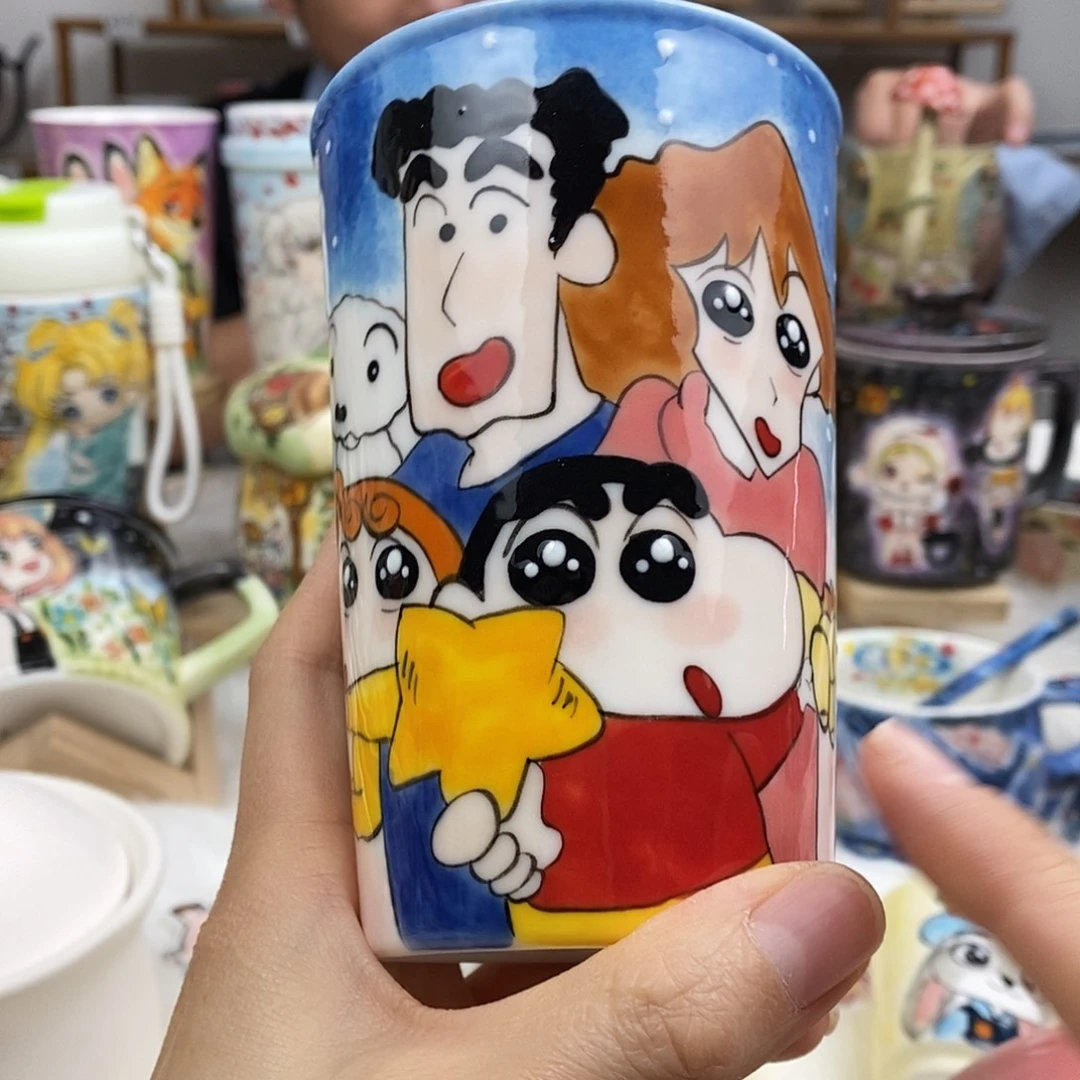 瓷片董董文创手绘陶瓷