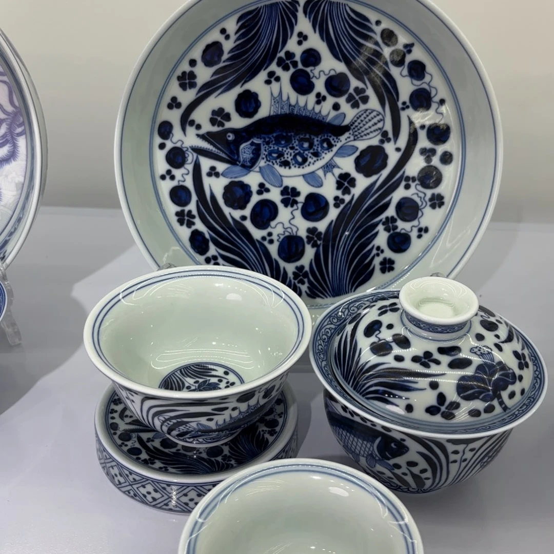 泓***钦景德镇陶瓷五件套