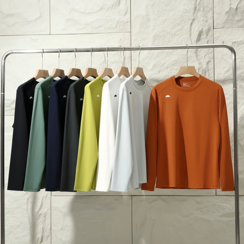 【完美搭档】早春男女户外吸湿排汗休闲运动透气圆领打底衫C1062