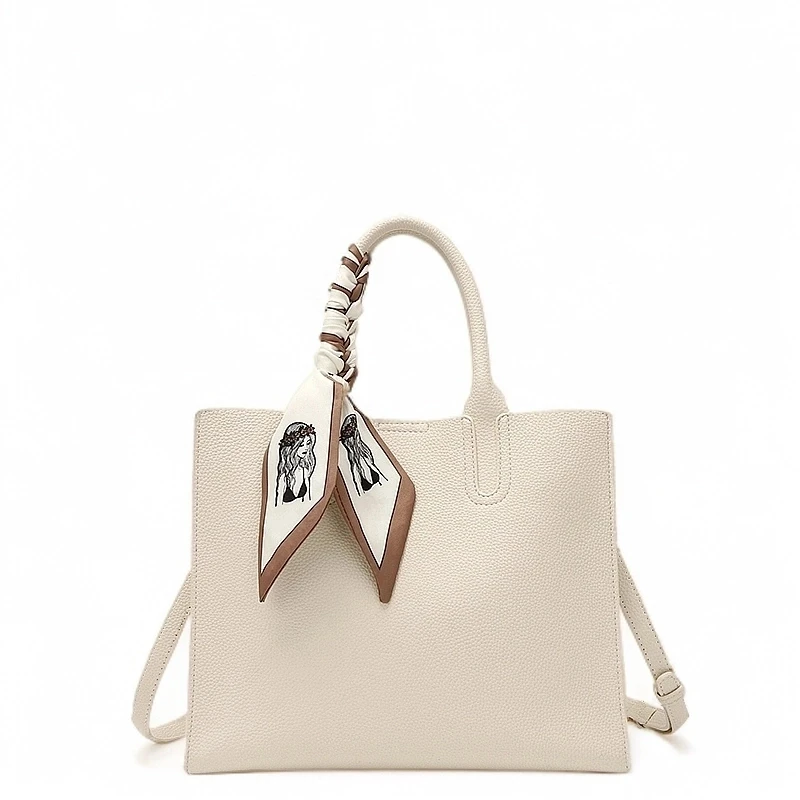 【温雅专属】2024秋冬新款时尚百搭手提包24007米白