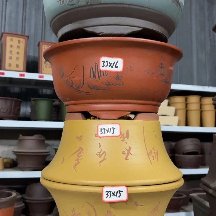 紫砂花盆100-4。