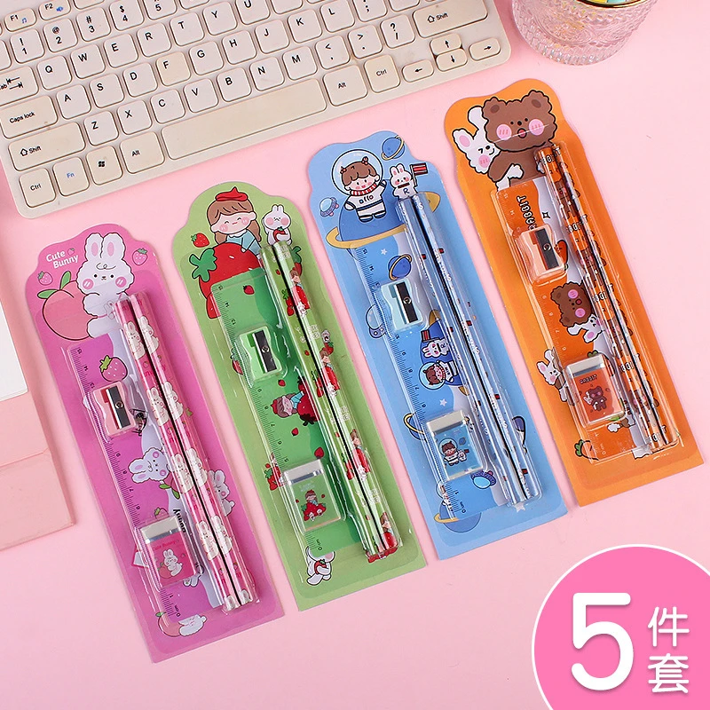 卡通文具套装学习铅笔尺子卷笔刀套装高中住校2025流行新款衣架