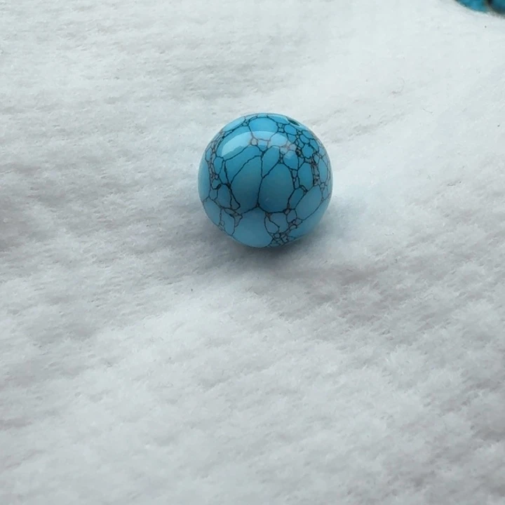 尺寸：16蓝网花纹圆珠 单珠一颗