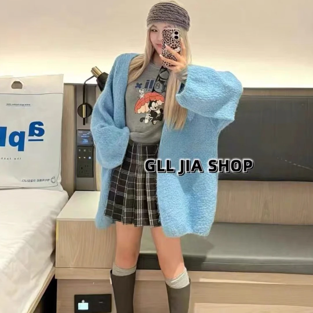 十三行2025秋冬新款韩版时尚卡通印花圆领长袖T恤女短款修身上衣