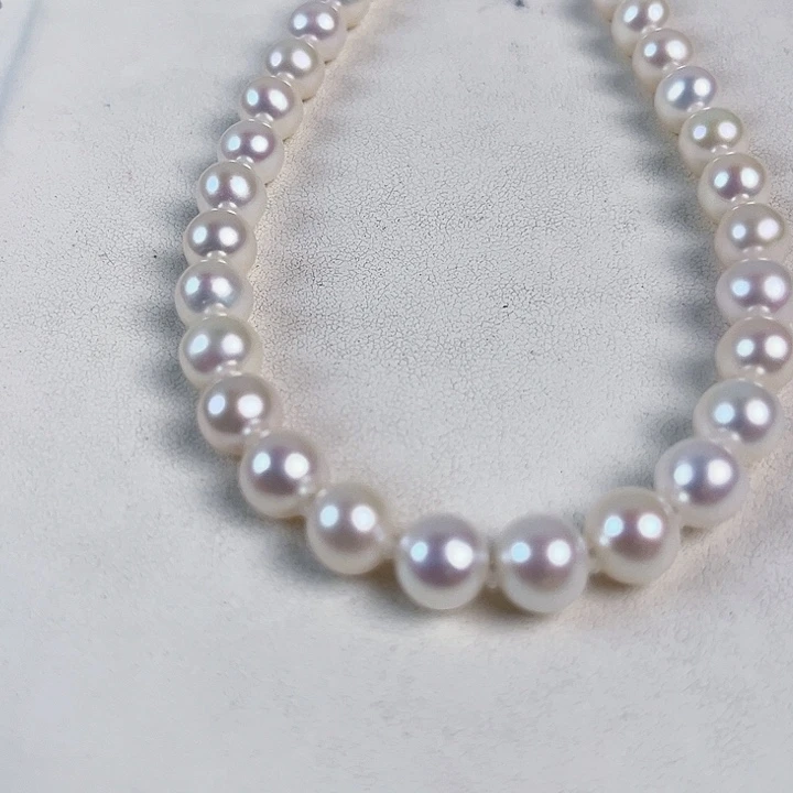 淡水珍珠项链18K金镶嵌