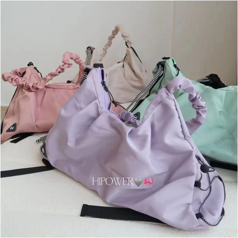 HIPOWER【专属链接】运动健身包斜挎单肩手拎抽绳三角包鞋仓女包