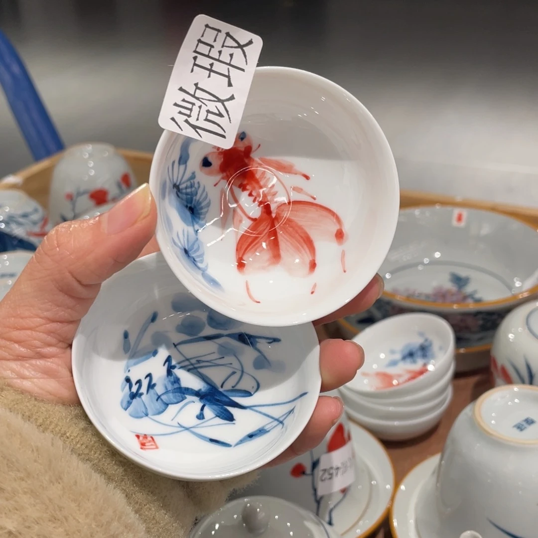 有瑕釉下彩纯手绘