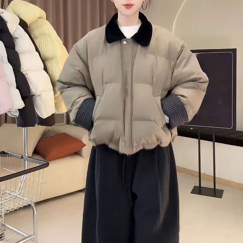 2025新款高级感时尚百搭洋气显瘦棉服加厚保暖外套女