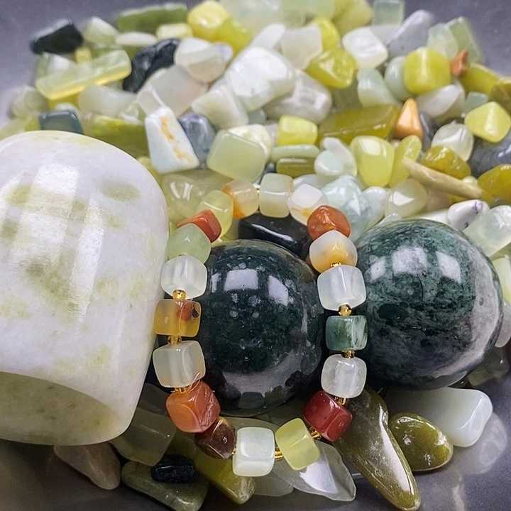 未镶嵌蛇纹石玉鱼缸石