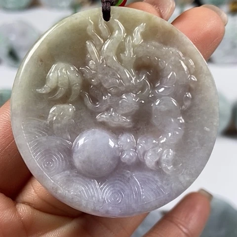 翡翠颈饰未镶嵌龙行天下福利