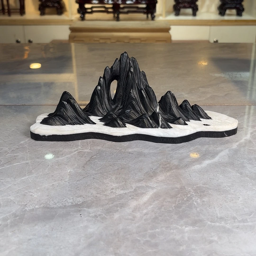 文***）灵璧石手工雕刻奇石摆件