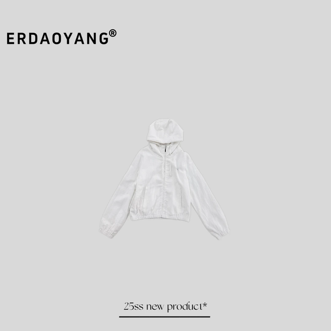 ERDAOYANG "轻量随行" 早春新款撞色刺绣亚麻外套WT6047