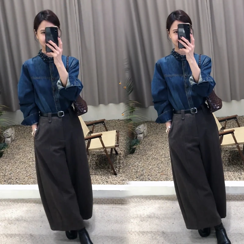 2025秋冬新款时尚显瘦气质网红高档套装女高级百搭宽松大码两件套