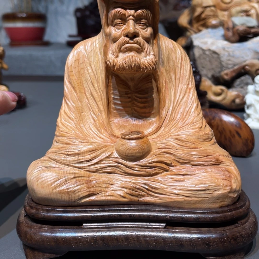 重***拾柏木（崖柏）摆件工艺品香炉达摩