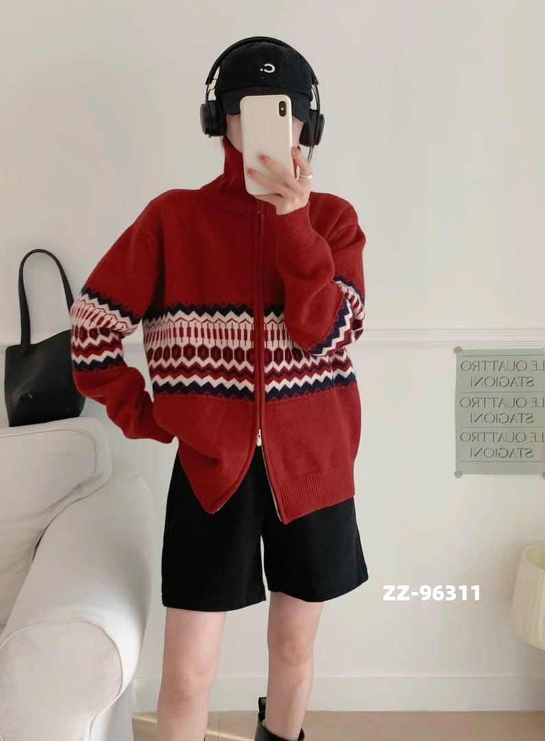 2025新款网红爆款别致针织衫上衣高级感春季开衫毛衣96311