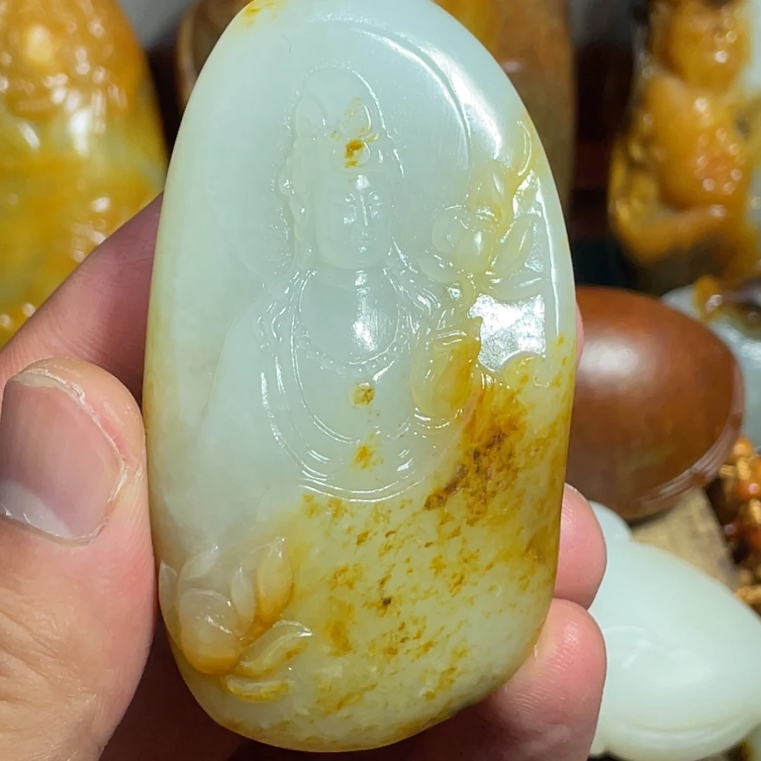 和田玉未镶嵌吊坠(不含链)