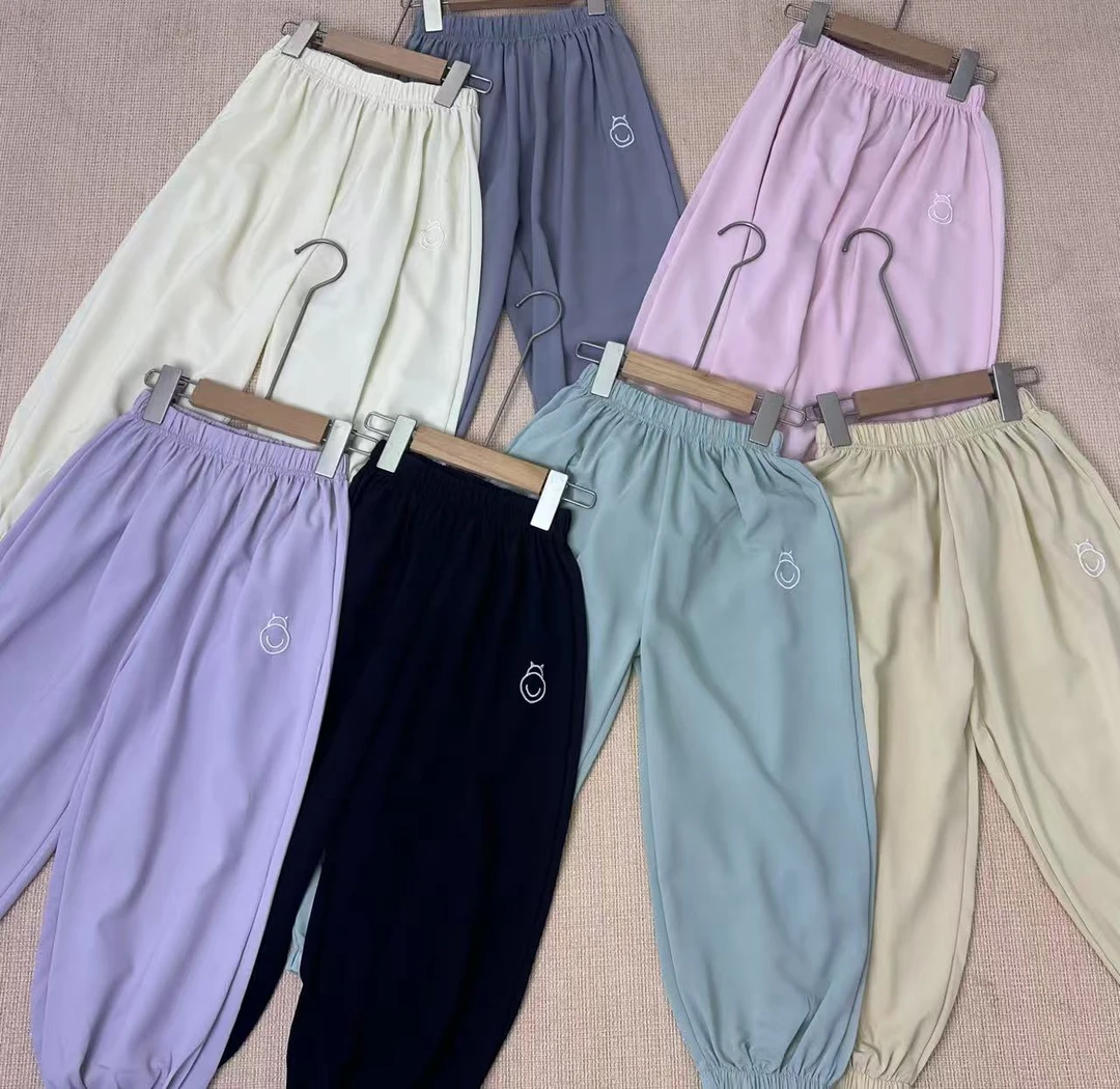 通用薄款童装裤子防蚊裤休闲裤长裤松紧带夏季