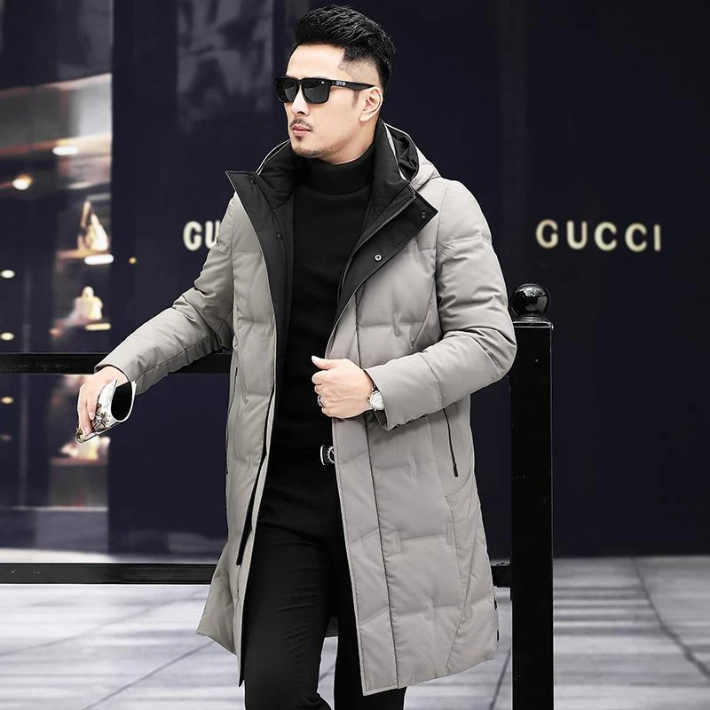 冬季羽绒服男中长款加厚保暖2025新款中年男士爸爸冬装大尺码外套