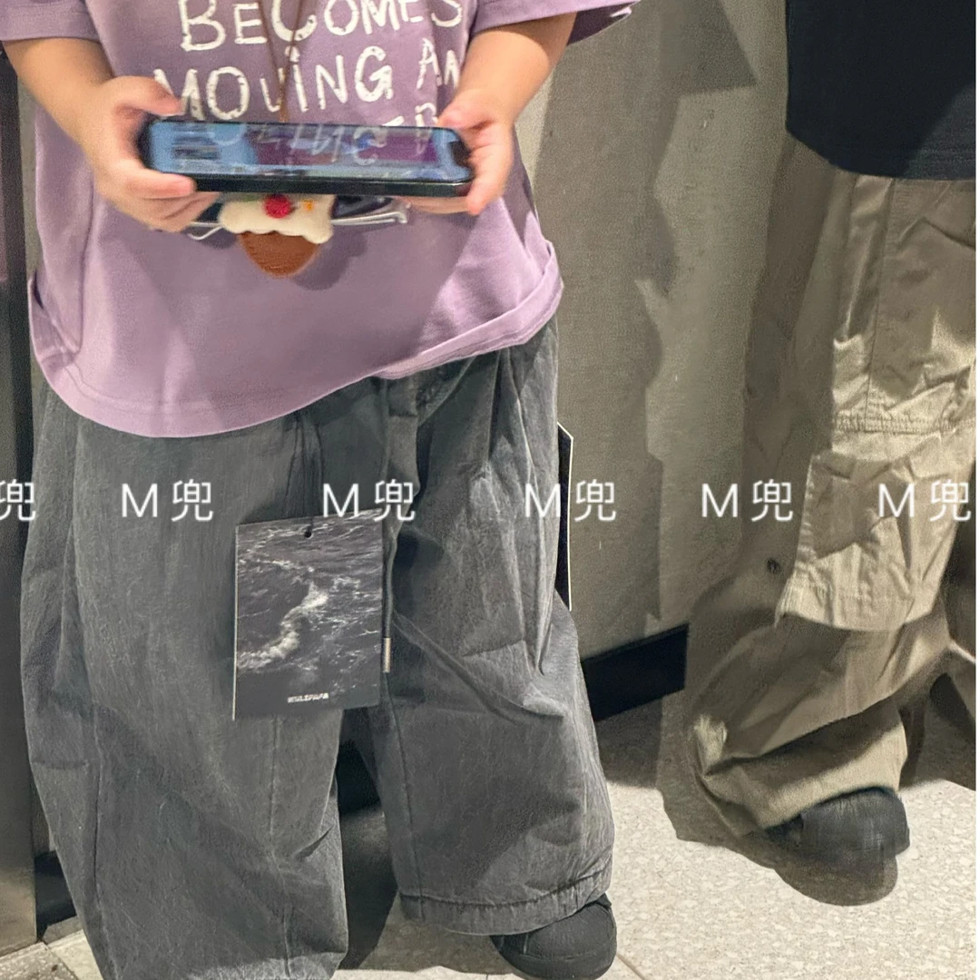 Wulifafa —2025年春夏季新款做旧设计师款灰色系男女同款直筒裤