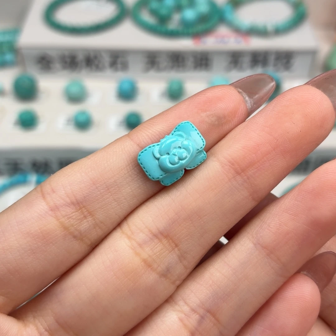 未镶嵌绿松石珠宝奇石小熊