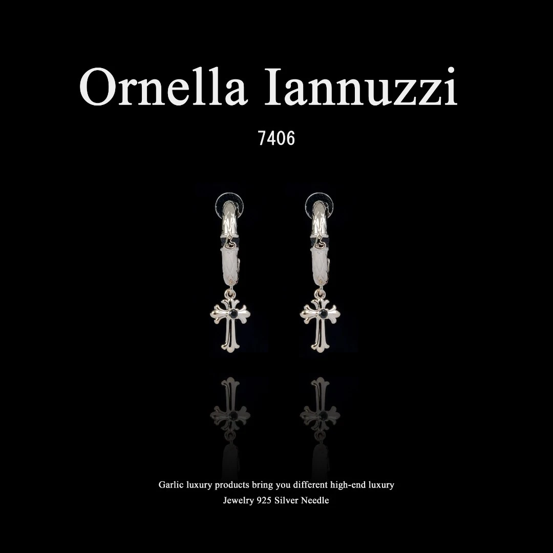 铜合金耳饰 镀K金Ornella Iannuzzi耳饰~7406