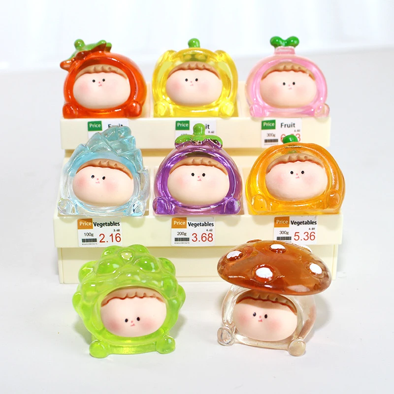 大水果果蔬莉莉丝潮玩树脂diy摆件可爱手办8个一套