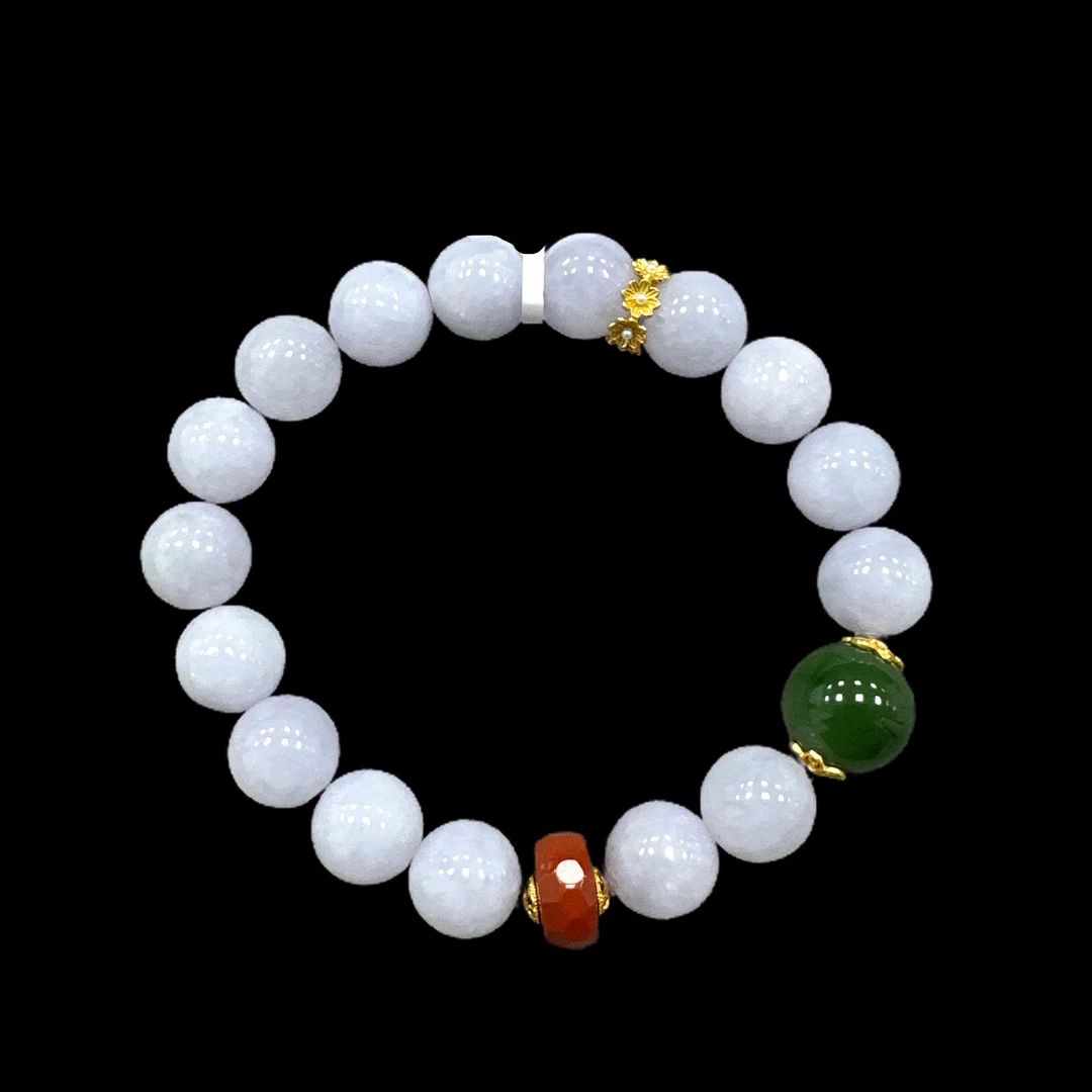 V7897 翡翠手串孤品