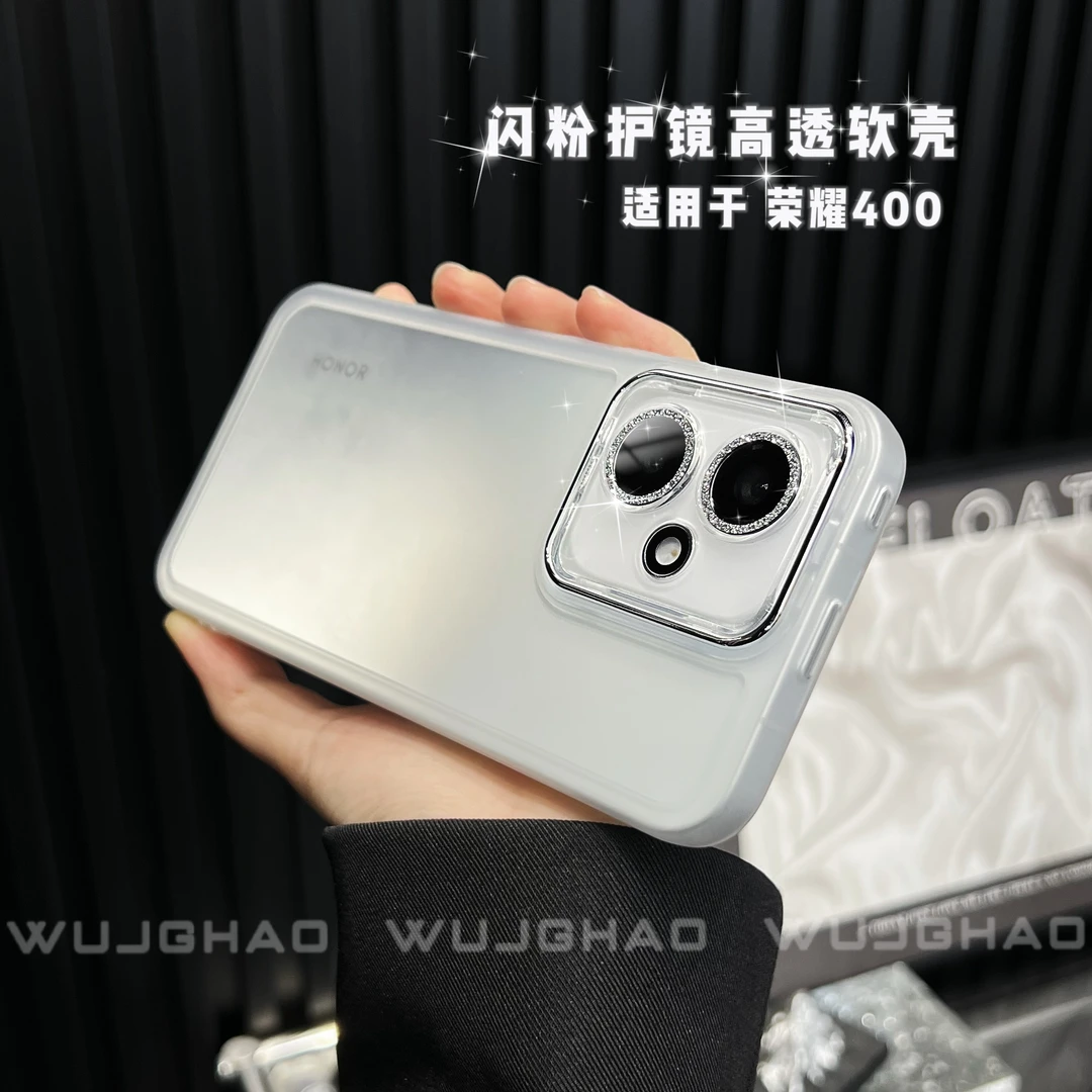 适用于荣耀400/400Pro新款保护套透明简约镜头全包防摔保护手机壳
