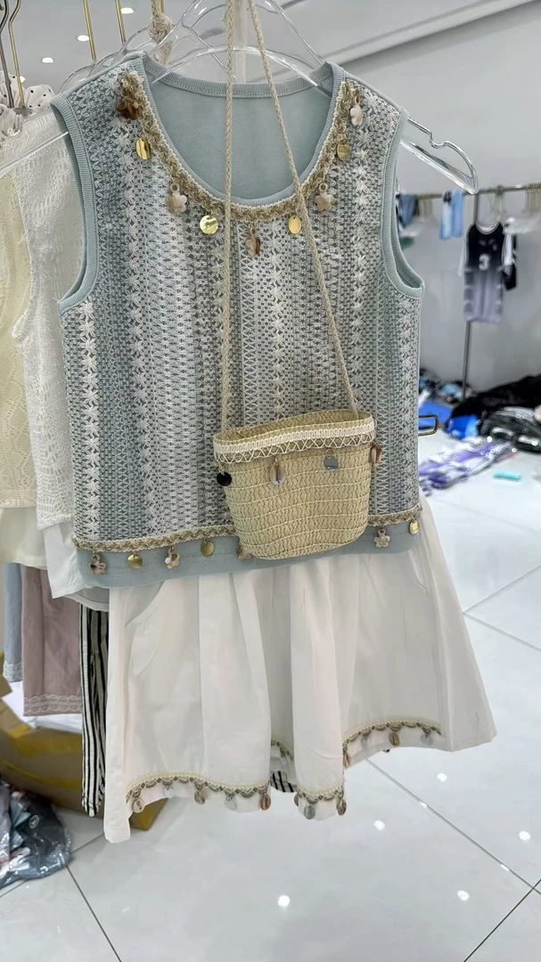 【波西米亚风】夏季女纯色休闲风气质百搭名媛无袖外套上衣蕾丝