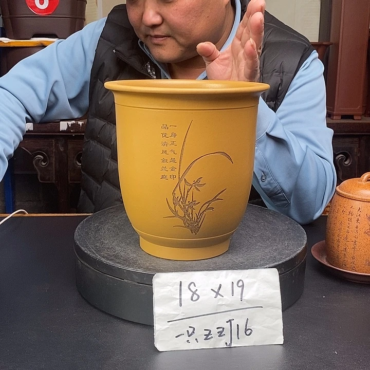 紫砂花盆货号一只ZZJ16