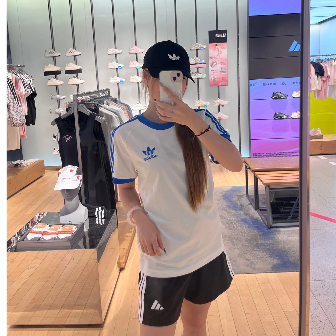 Adidas三叶草CALI T-SHIRT 经典运动短袖T恤KR0292 KR0291