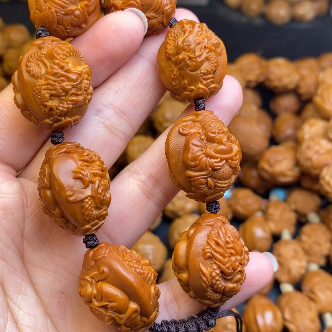 橄榄核吊坠金刚结龙财神1.8