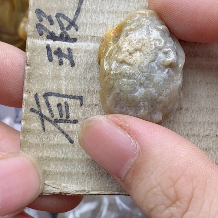 颈饰未镶嵌硅化珊瑚（珊瑚玉）锦****玉小