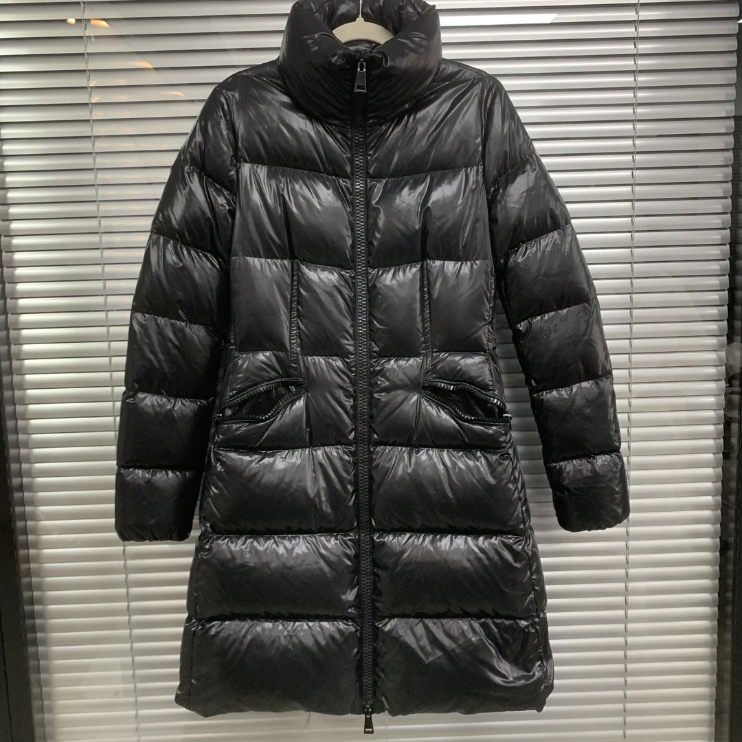 99新 MONCLER 黑色立领中长款羽绒服/1码/E00772
