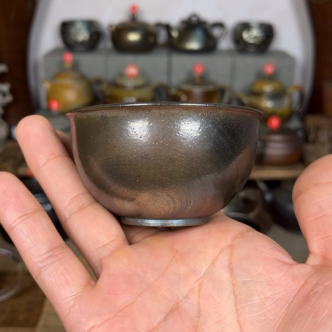 壶紫泥柴烧体验杯火彩100c c