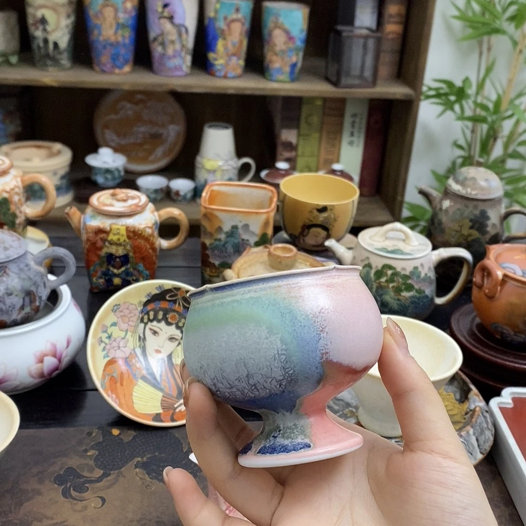 素胎手工手绘制作茶具