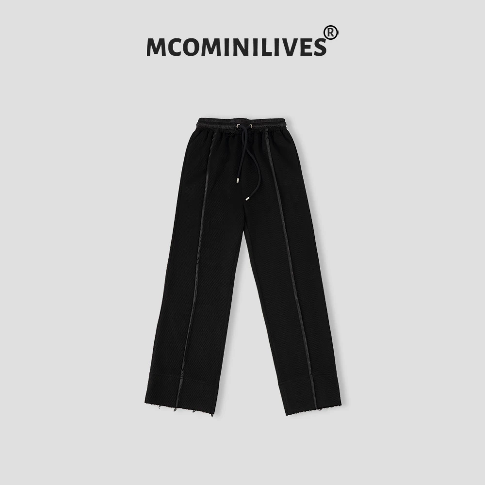 COCO SALOME⑥【黑色先锋长裤】薄款宽松休闲时尚潮流长裤050N