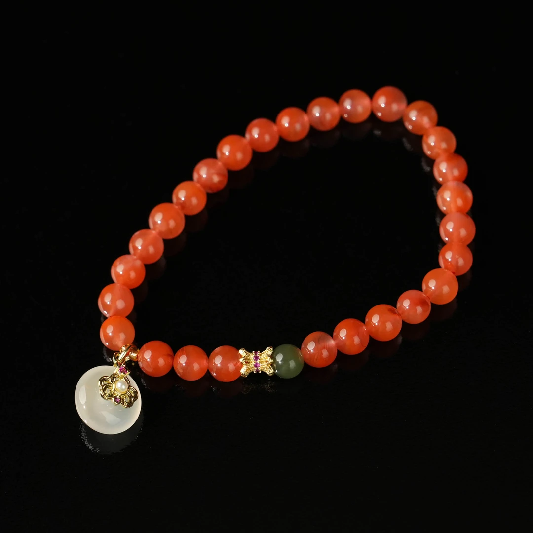 南红+和田玉+玉髓手串 多样性发一 -CB082（卡径：6.3mm）