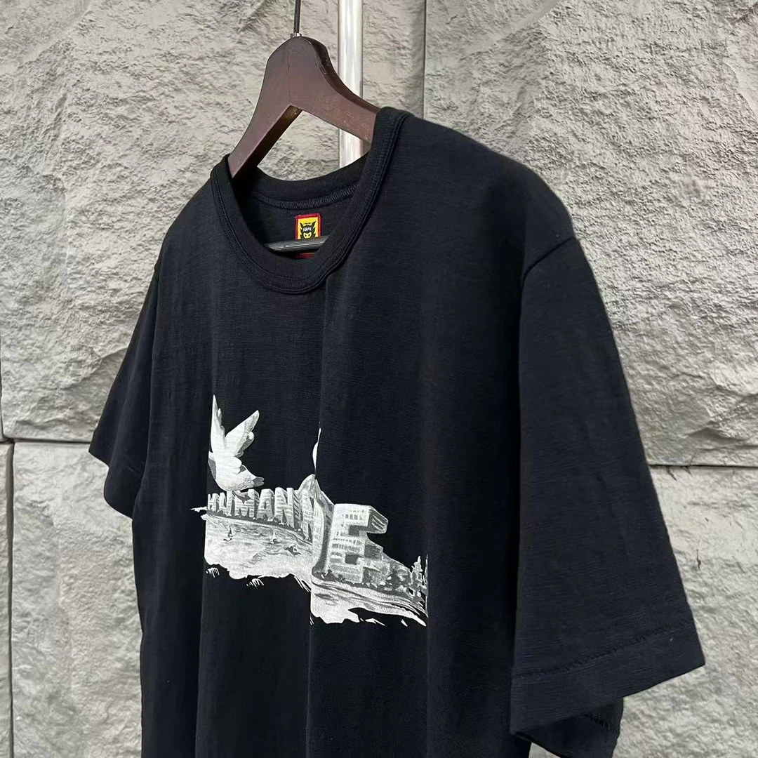 爱心飞鸭印花百搭短袖圆领T恤夏季宽松休闲简约时尚潮流半袖 093