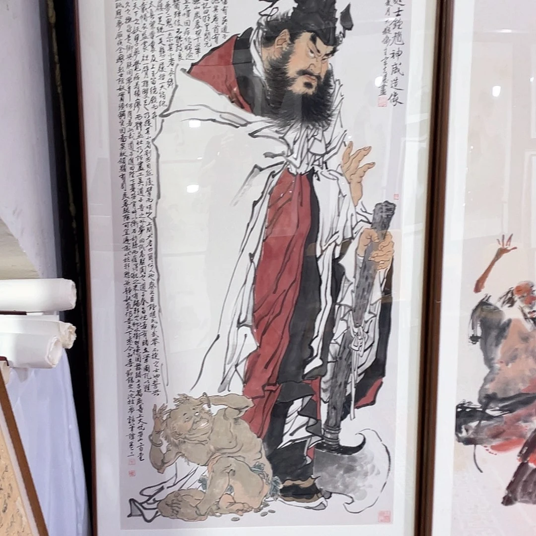 呆***哥国画手绘画作品带框80/160