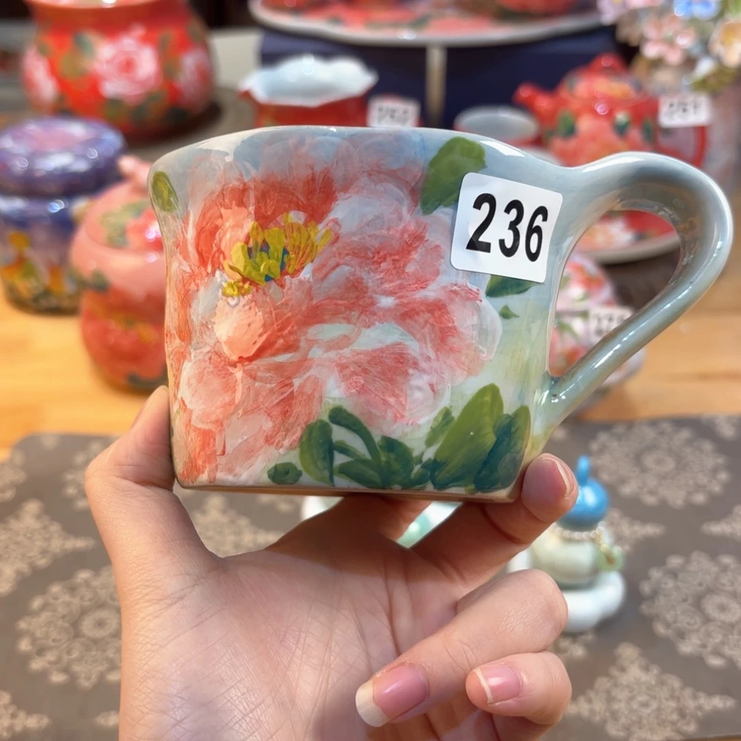 景德镇手绘高温釉下彩陶瓷茶具