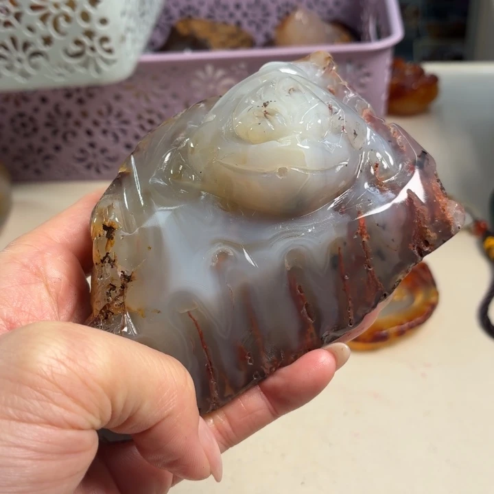 玛瑙/玉髓未镶嵌吊坠(不含链)