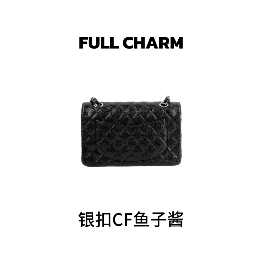 【 E116】FULL CHARM-银扣CF-百搭手提单肩斜挎包大容量通勤女包