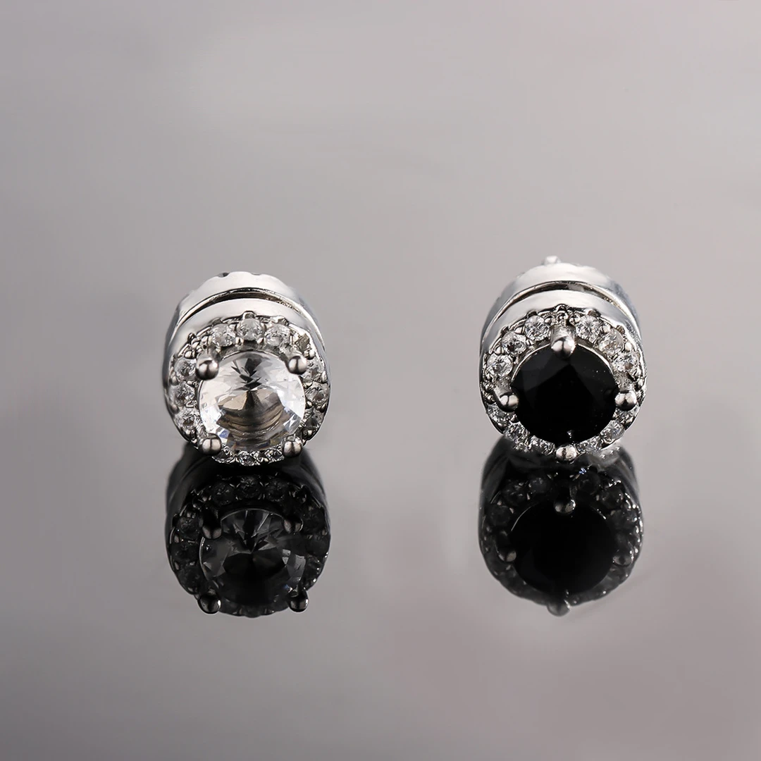 铜合金亚克力耳饰 磁吸耳夹男锆石无耳洞抗过敏个性轻奢百搭复古