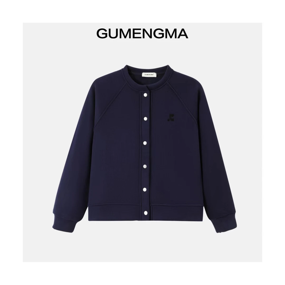 XJ-1006 韩版刺绣宽松纽扣棒球服外套