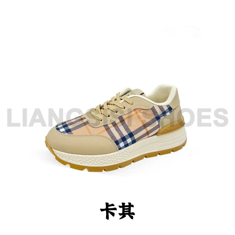 经典复古百搭休闲鞋时尚拼色步鞋系带阿甘鞋潮流厚底-005