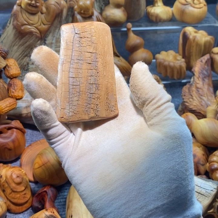 柏木（崖柏）来**财陈化老料把件手串